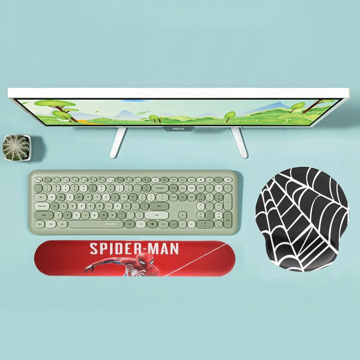 Mouse Pad Hand Rest Set - Ergonomic Wrist Support Pad with Silicone Mouse Mat Gaming Accessories