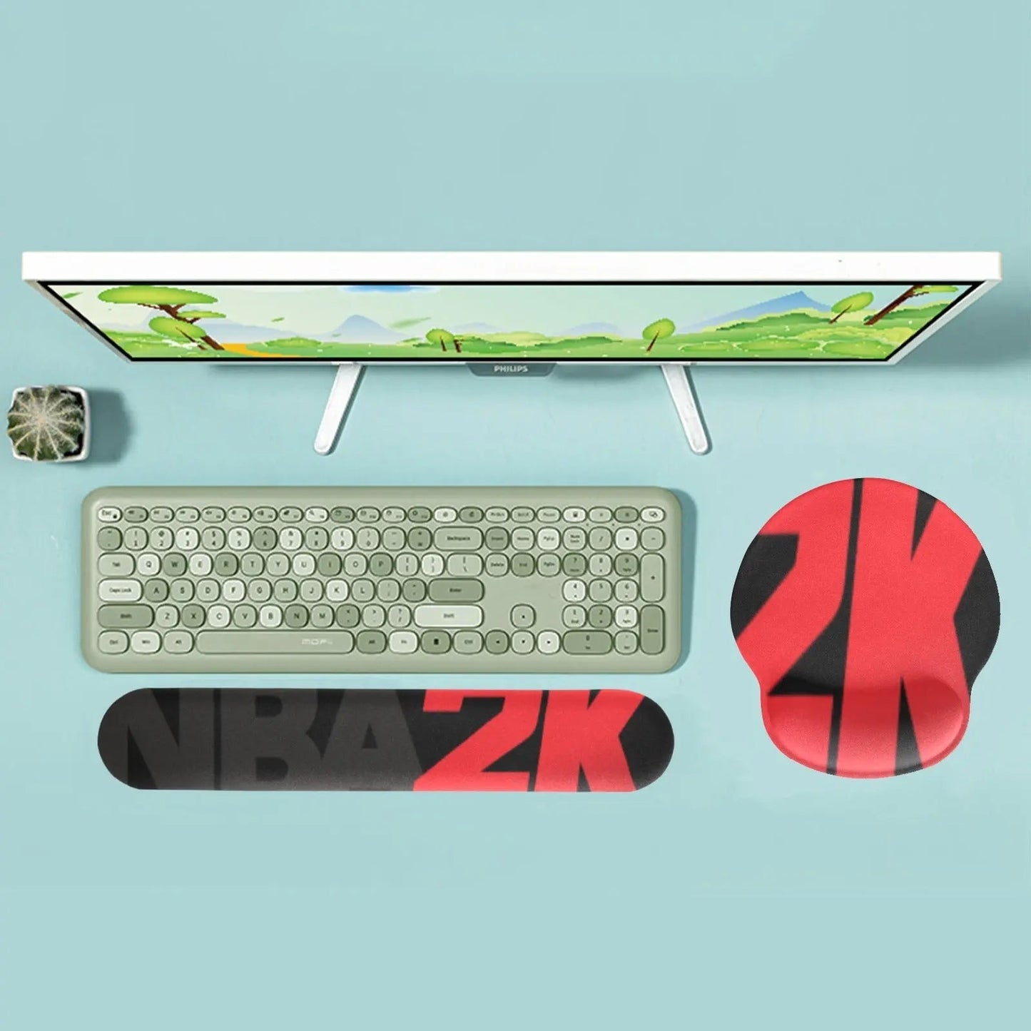 Mouse Pad Hand Rest Set – Ergonomic Wrist Support Pad With Silicone Base Gaming Accessories