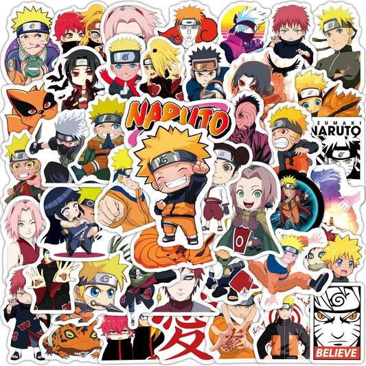 Naruto Anime Stickers - Durable Vinyl Decals for Laptops & Water Bottles, 10-100pcs 100PCS Stickers