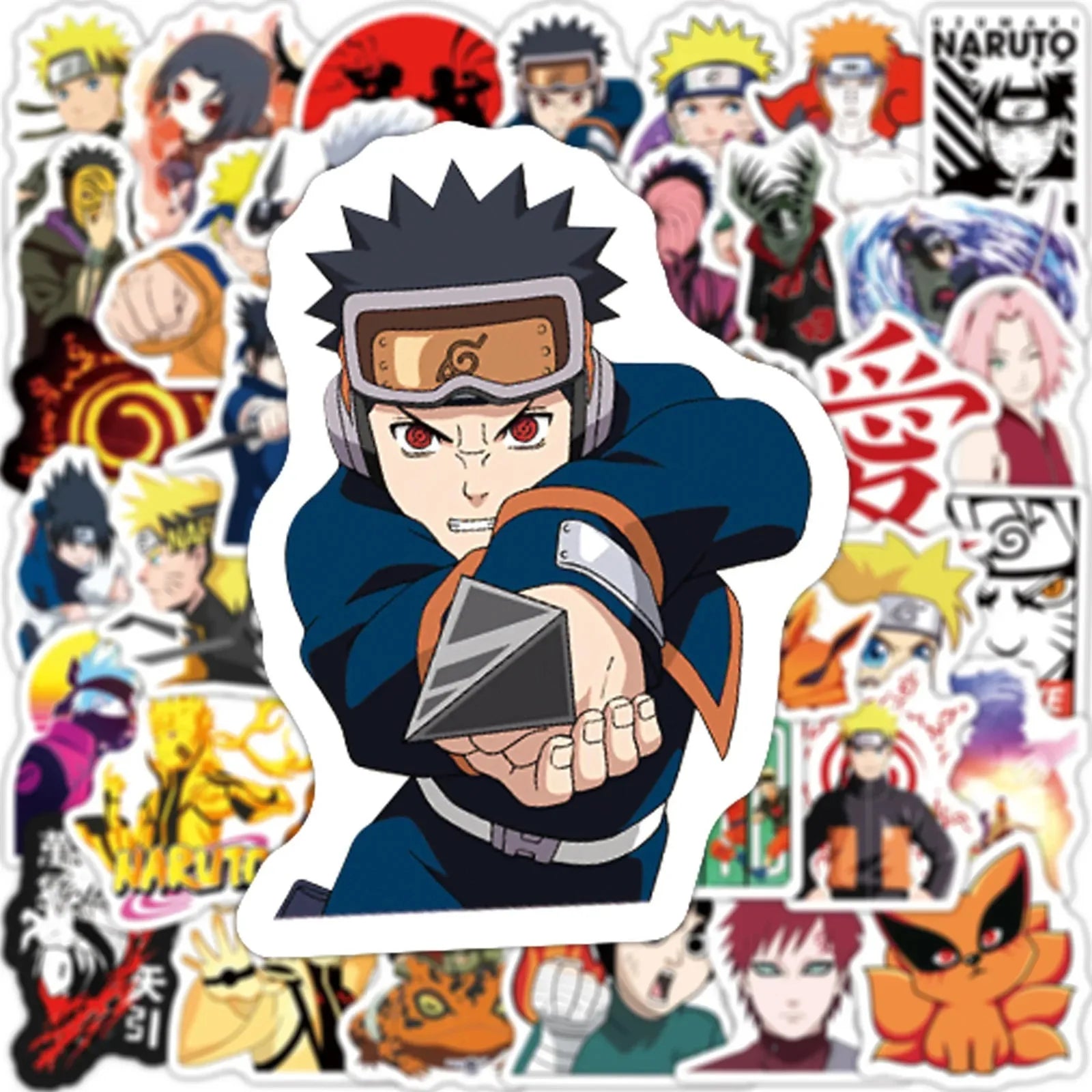 Naruto Anime Stickers - Durable Vinyl Decals for Laptops & Water Bottles, 10-100pcs Stickers