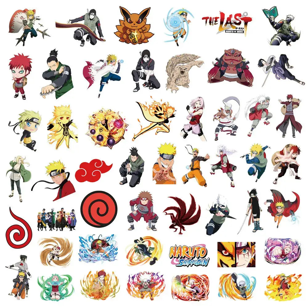 Naruto Anime Stickers – Waterproof Vinyl Decals | Durable Fade-Resistant Laptop & Skateboard Stickers Paper products