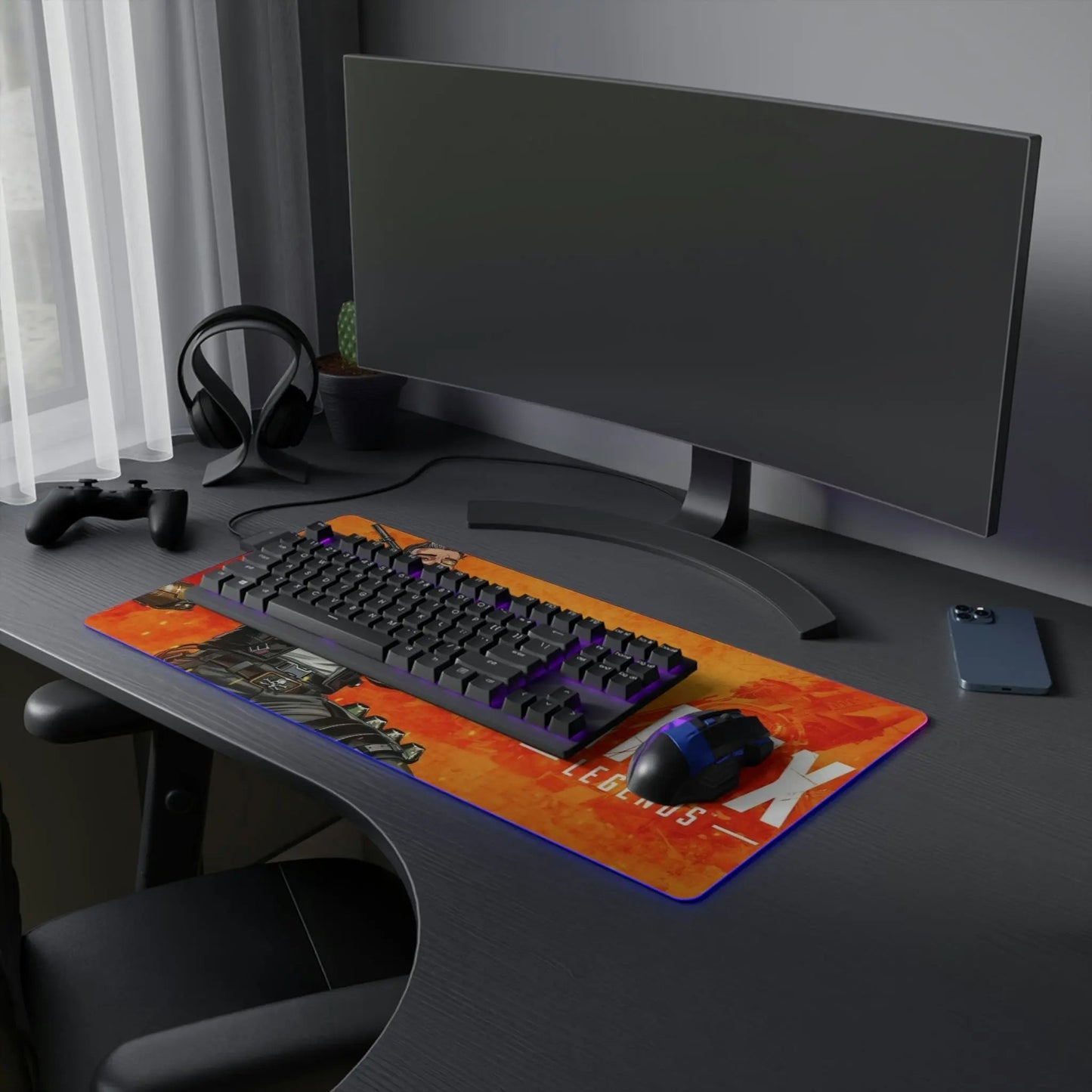 Neon Nexus: Illuminated Gaming Surface - Gapo Goods - Home Decor