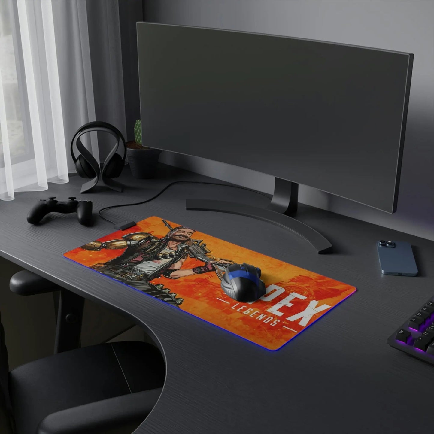 Neon Nexus: Illuminated Gaming Surface - Gapo Goods - Home Decor