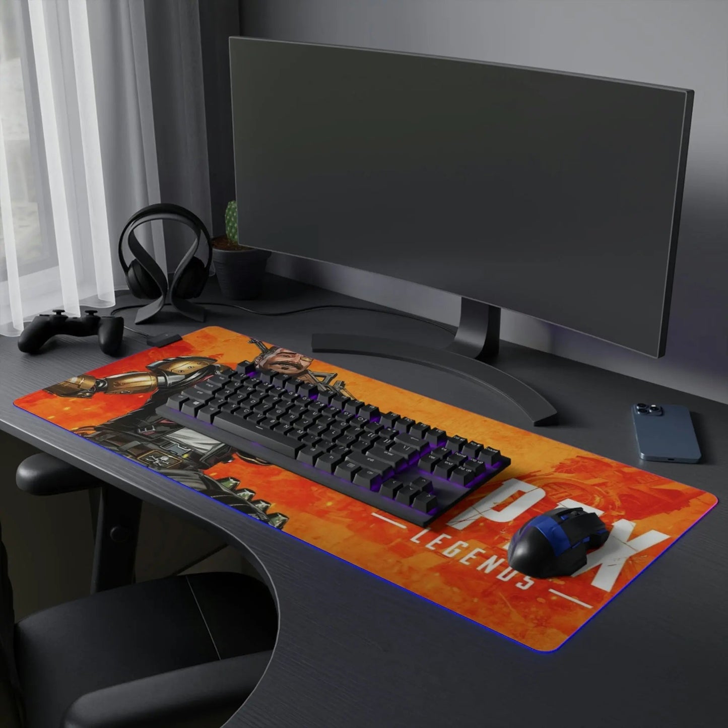 Neon Nexus: Illuminated Gaming Surface - Gapo Goods - Home Decor