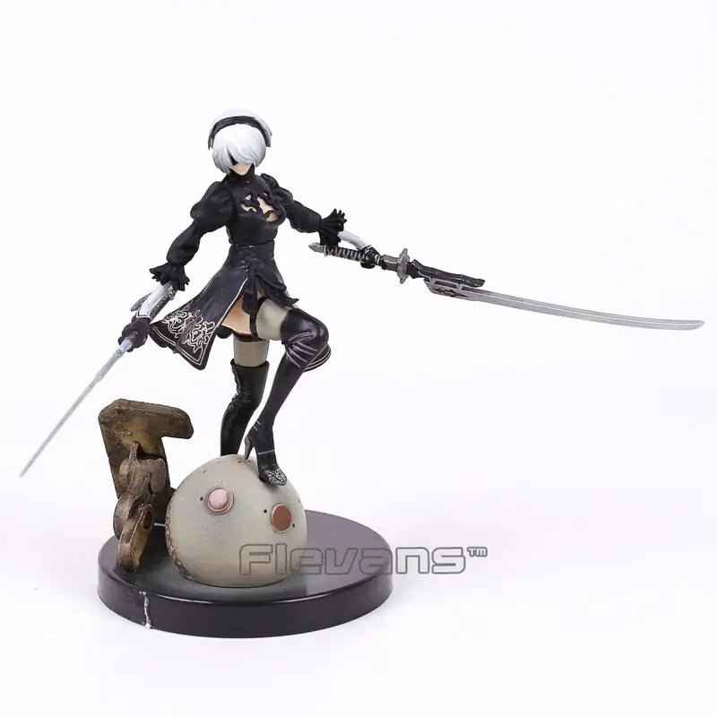 2B Collectible Figure – Poseable NieR Automata Action Figure with Accessories