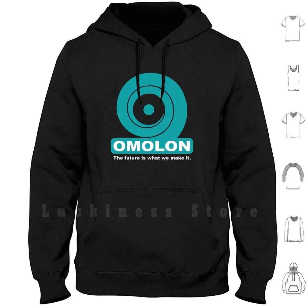 Omolon Future Hoodie - Lightweight Breathable Fabric With Adjustable Drawstring Hood M-Hoodie-Black