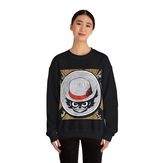 One Piece Unisex Heavy Blend™ Crewneck Sweatshirt Black
