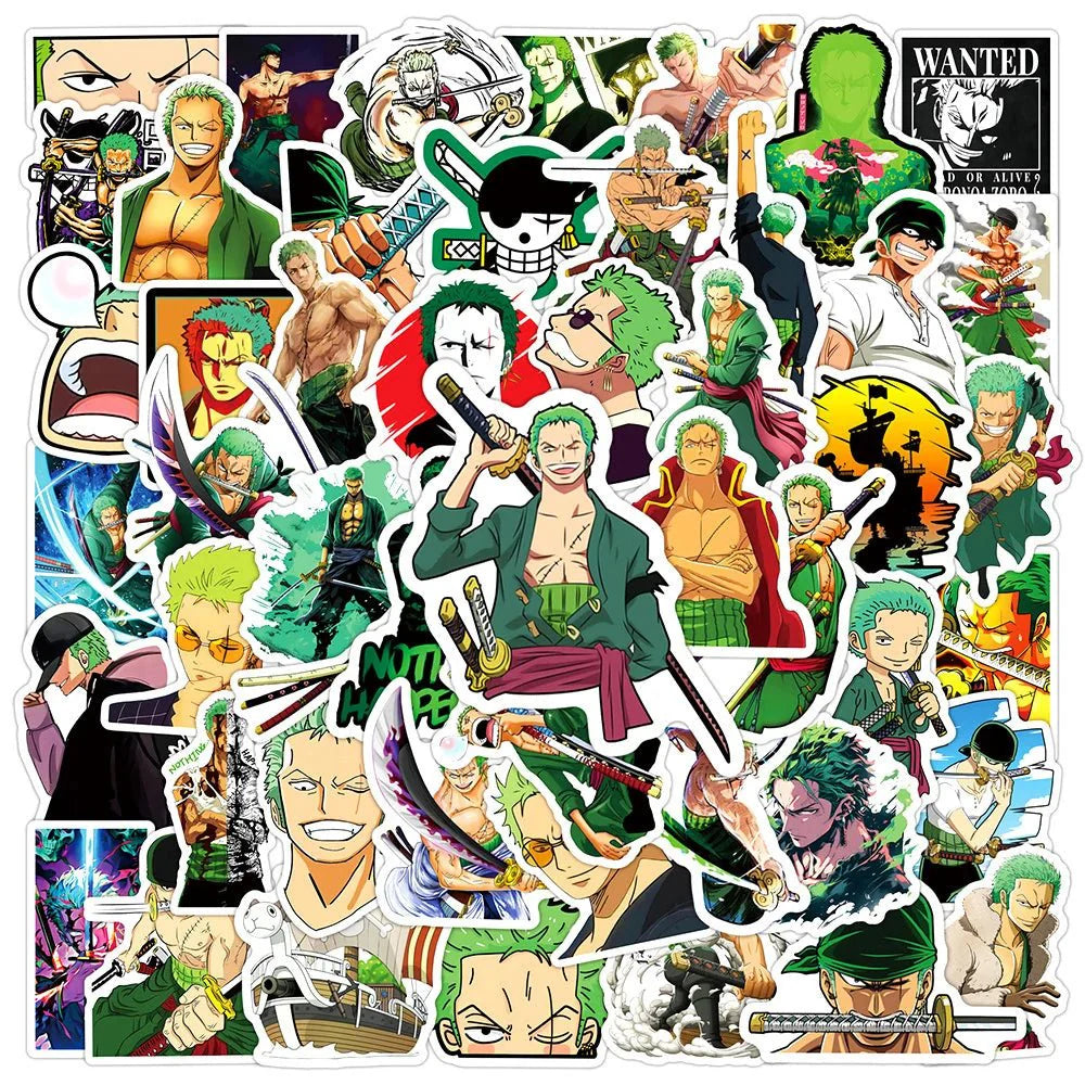 Zoro Anime Stickers – ONE PIECE Sticker Set With Cool Graffiti Decals Paper products