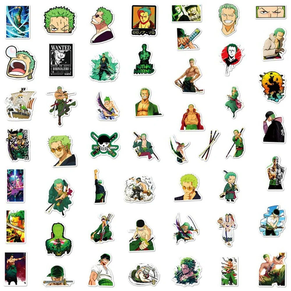 Zoro Anime Stickers – ONE PIECE Sticker Set With Cool Graffiti Decals Paper products