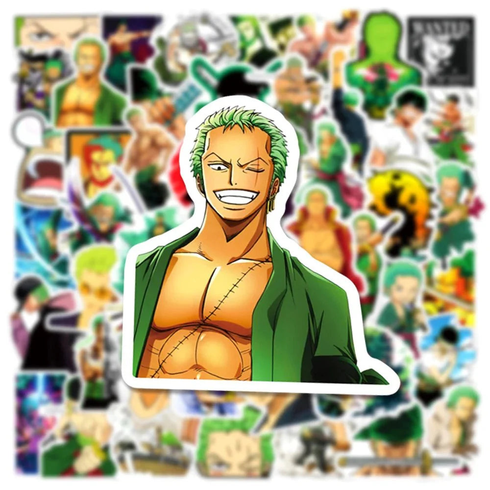 Zoro Anime Stickers – ONE PIECE Sticker Set With Cool Graffiti Decals Paper products