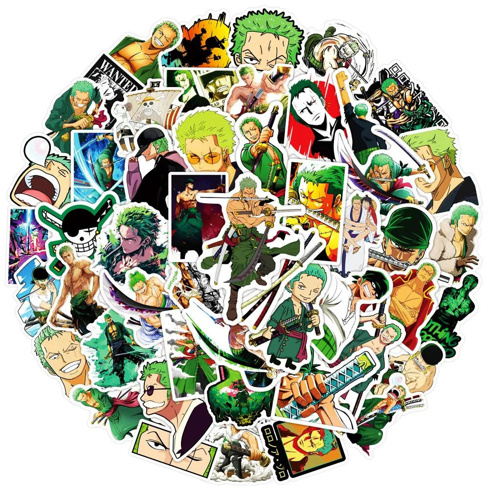 Zoro Anime Stickers – ONE PIECE Sticker Set With Cool Graffiti Decals Paper products