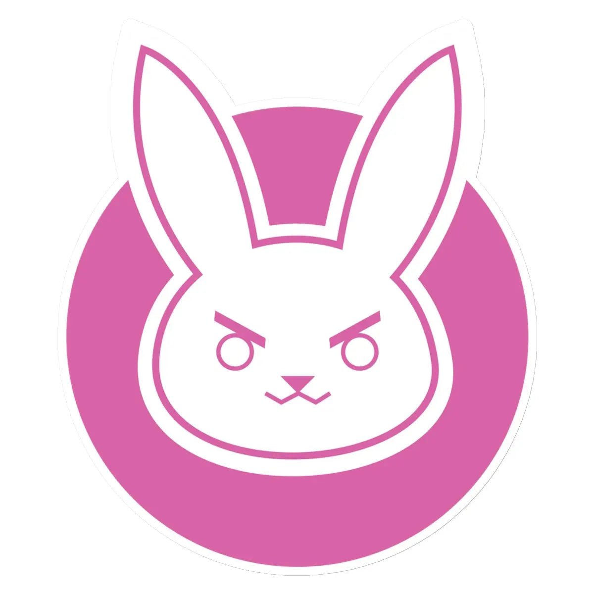 Overwatch D.VA Sticker - Durable Vinyl Gaming Setup Accessory With Playful Bunny Logo 14"x14" Gaming Accessories