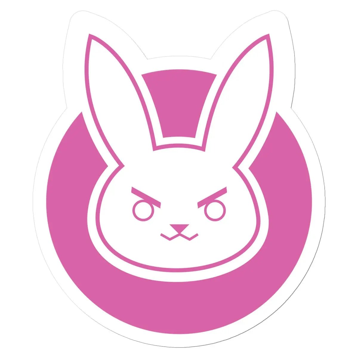 Overwatch D.VA Sticker - Durable Vinyl Gaming Setup Accessory With Playful Bunny Logo 5.5"x5.5" Gaming Accessories