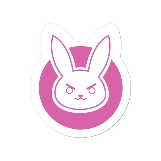 Overwatch D.VA Sticker - Durable Vinyl Gaming Setup Accessory With Playful Bunny Logo 3"x4" Gaming Accessories