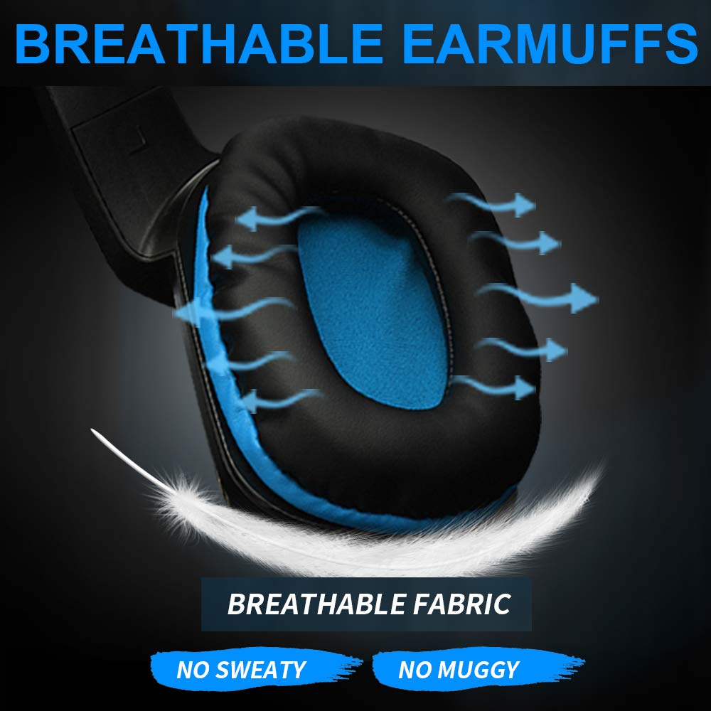 PHOINIKAS Gaming Headset for PS4, Xbox One, PC, Laptop, Mac, Nintendo Switch, 3.5MM PS4 Stereo Headset Over Ear Headphones with Noise-Cancelling Mic, Bass Surround - Camo