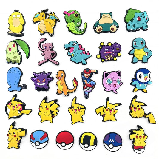 Pikachu PVC - Pokemon Kids Croc Charms 25 piece