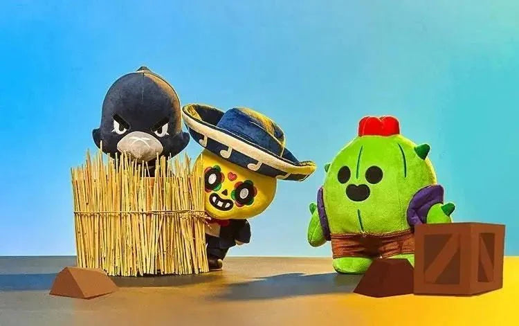 Plush and Keychains Brawl Game Leon Spikes Crow Shelly - Gapo Goods -