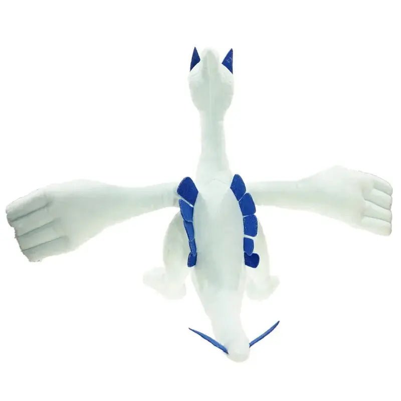 Stylized Pokemon Beast Lugia Soft stuffed dragon toy with blue accents, Takara Tomy size