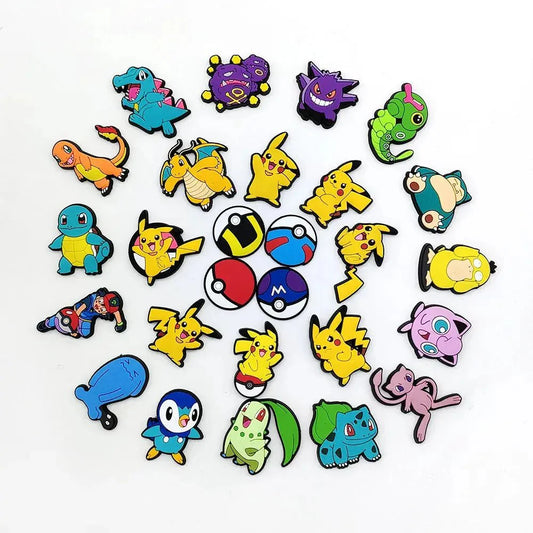 Pokemon Pikachu Charms - Kids Shoe Charms for Crocs | Durable PVC Clog Accessories