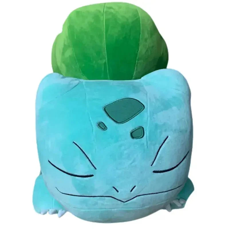 Plush toy of a blue creature with green bulb, Pokemon Sleeping Bulbasaur 40CM plush