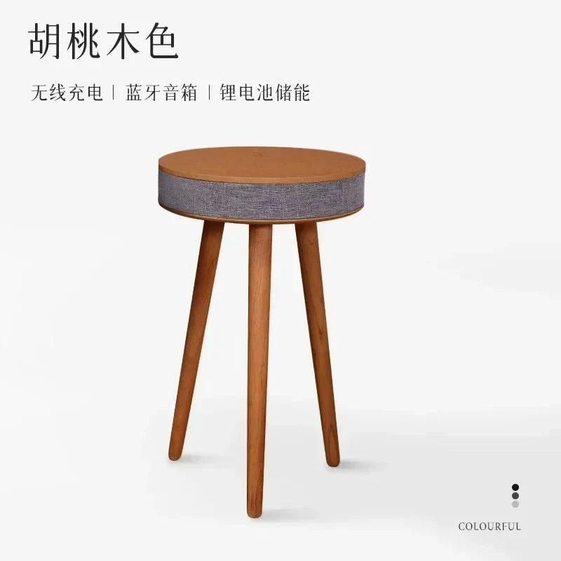 Portable Wooden Coffee Table Bluetooth Speaker with Wireless Charging and USB Stand - 9000 mAh With battery 2 CHINA