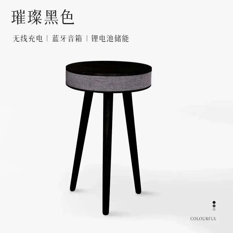 Portable Wooden Coffee Table Bluetooth Speaker with Wireless Charging and USB Stand - 9000 mAh With battery CHINA