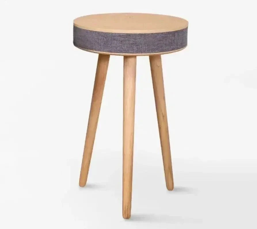Portable Wooden Coffee Table Bluetooth Speaker with Wireless Charging and USB Stand - 9000 mAh burlywood CHINA