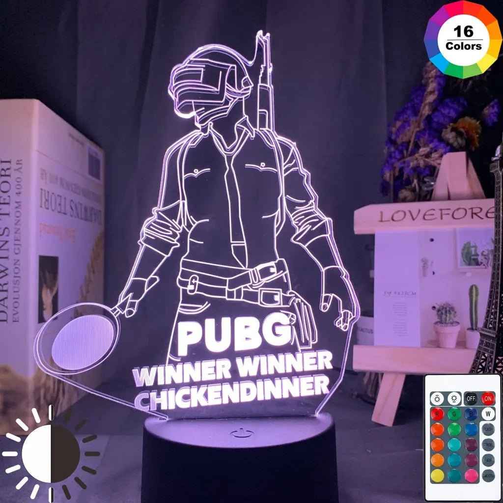 PUBG Winner Winner LED - Color Changing LED Light for Gaming Setup