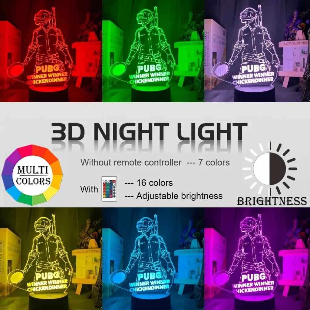 PUBG Winner Winner LED - Color Changing LED Light for Gaming Setup
