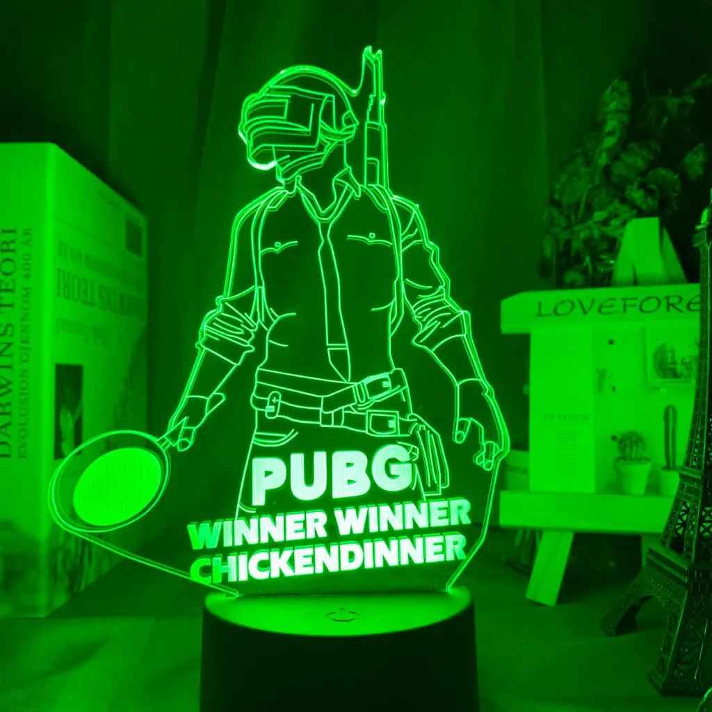 PUBG Winner Winner LED - Color Changing LED Light for Gaming Setup