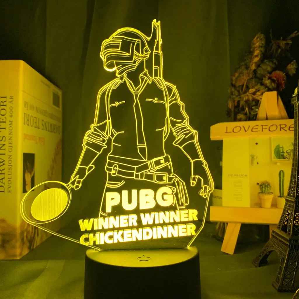 PUBG Winner Winner LED - Color Changing LED Light for Gaming Setup