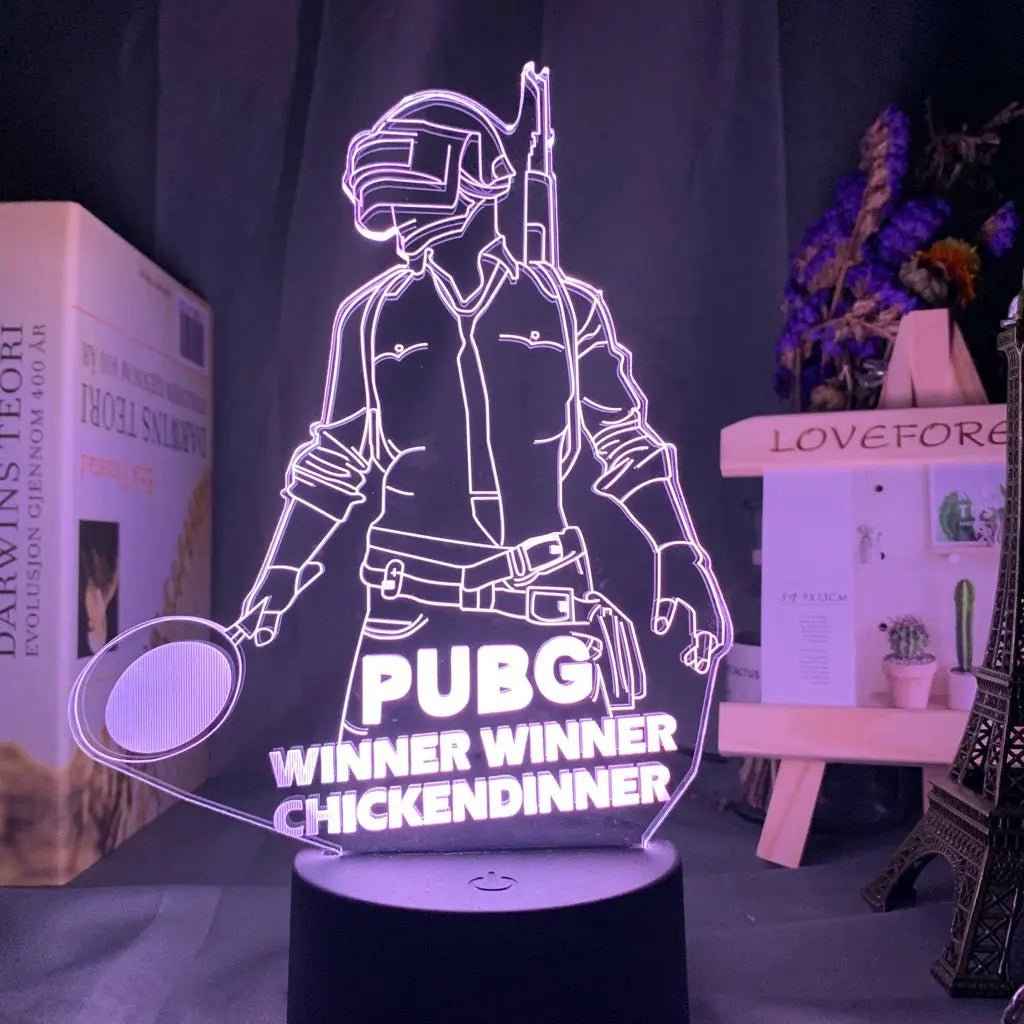 PUBG Winner Winner LED - Color Changing LED Light for Gaming Setup