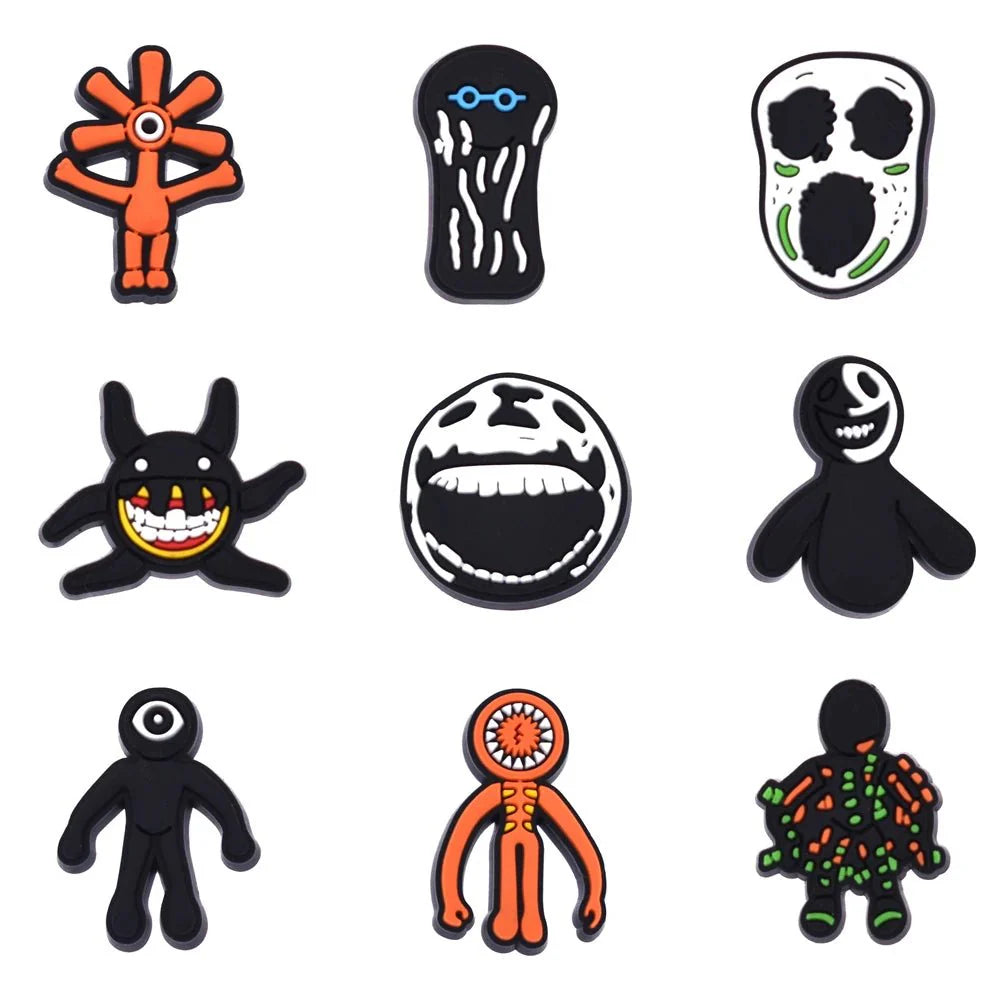 Rainbow Friends Charms – Durable Croc Shoe Charms & Playful Monster Clips 9pcs a set Charms