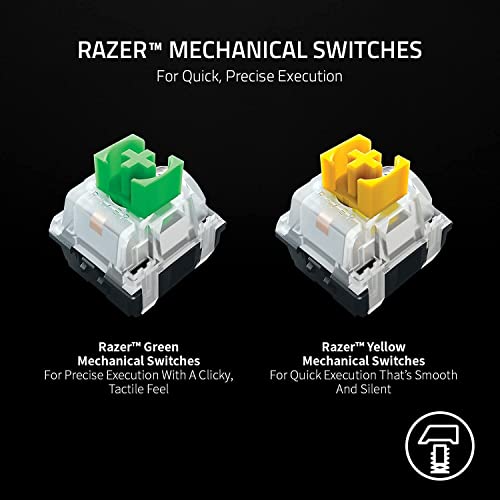 Razer BlackWidow V3 Mini HyperSpeed 65% Wireless Mechanical Gaming Keyboard: Yellow Mechanical Switches - Linear & Silent, 2.4 GHz, Bluetooth, Gaming Keyboards for Windows and Mac Computers (Renewed) - Gapo Goods -
