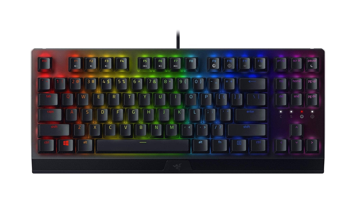 Razer BlackWidow V3 Tenkeyless Mechanical Gaming Keyboard: Razer Mechanical Switches - Chroma RGB Lighting - Compact Form Factor - Programmable Macro Functionality - USB Passthrough (Renewed) - Gapo Goods -
