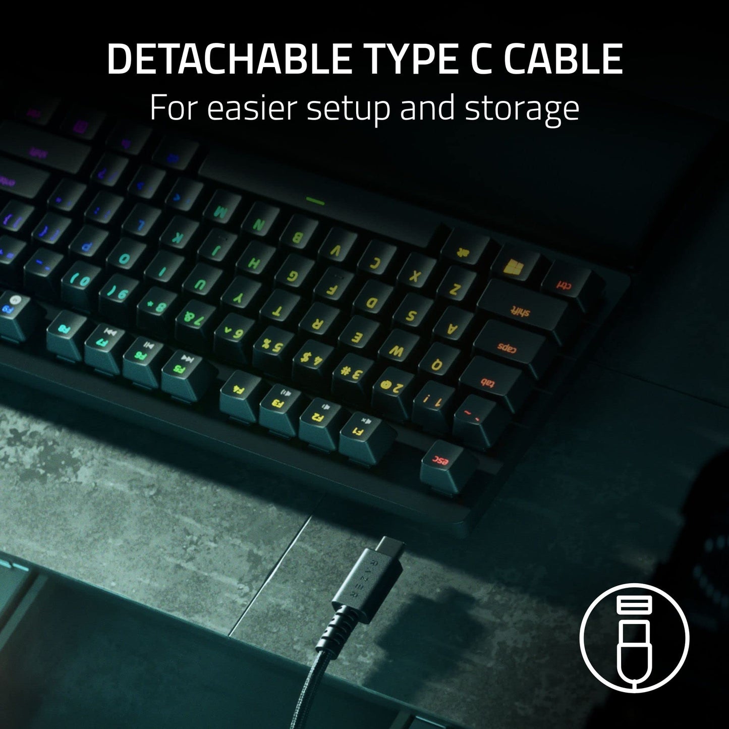 Razer Huntsman V2 Optical Gaming Keyboard: Fastest Linear Optical Switches Gen - 2 w/ Sound Dampeners & 8000Hz Polling Rate - Doubleshot PBT Keycaps - Dedicated Media Keys & Dial - Ergonomic Wrist Rest - Gapo Goods -