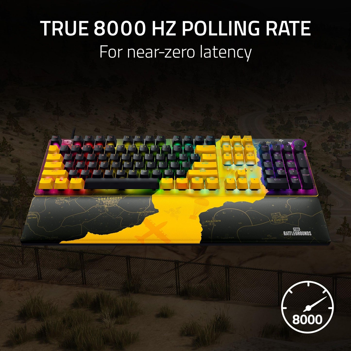 Razer Huntsman V2 Optical Gaming Keyboard: Fastest Linear Optical Switches Gen - 2 w/ Sound Dampeners & 8000Hz Polling Rate - Doubleshot PBT Keycaps - Dedicated Media Keys & Dial - Ergonomic Wrist Rest - Gapo Goods -