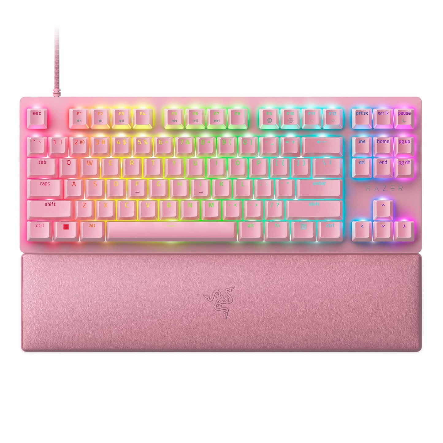 Razer Huntsman V2 Optical Gaming Keyboard: Fastest Linear Optical Switches Gen - 2 w/ Sound Dampeners & 8000Hz Polling Rate - Doubleshot PBT Keycaps - Dedicated Media Keys & Dial - Ergonomic Wrist Rest - Gapo Goods -