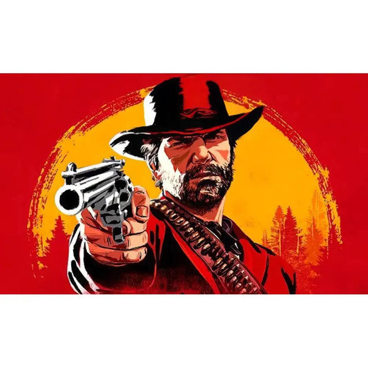 Red Dead Redemption Tapestry – Bold Red Wild West Wall Hanging Decor QJY2302SMT132 Home Decor