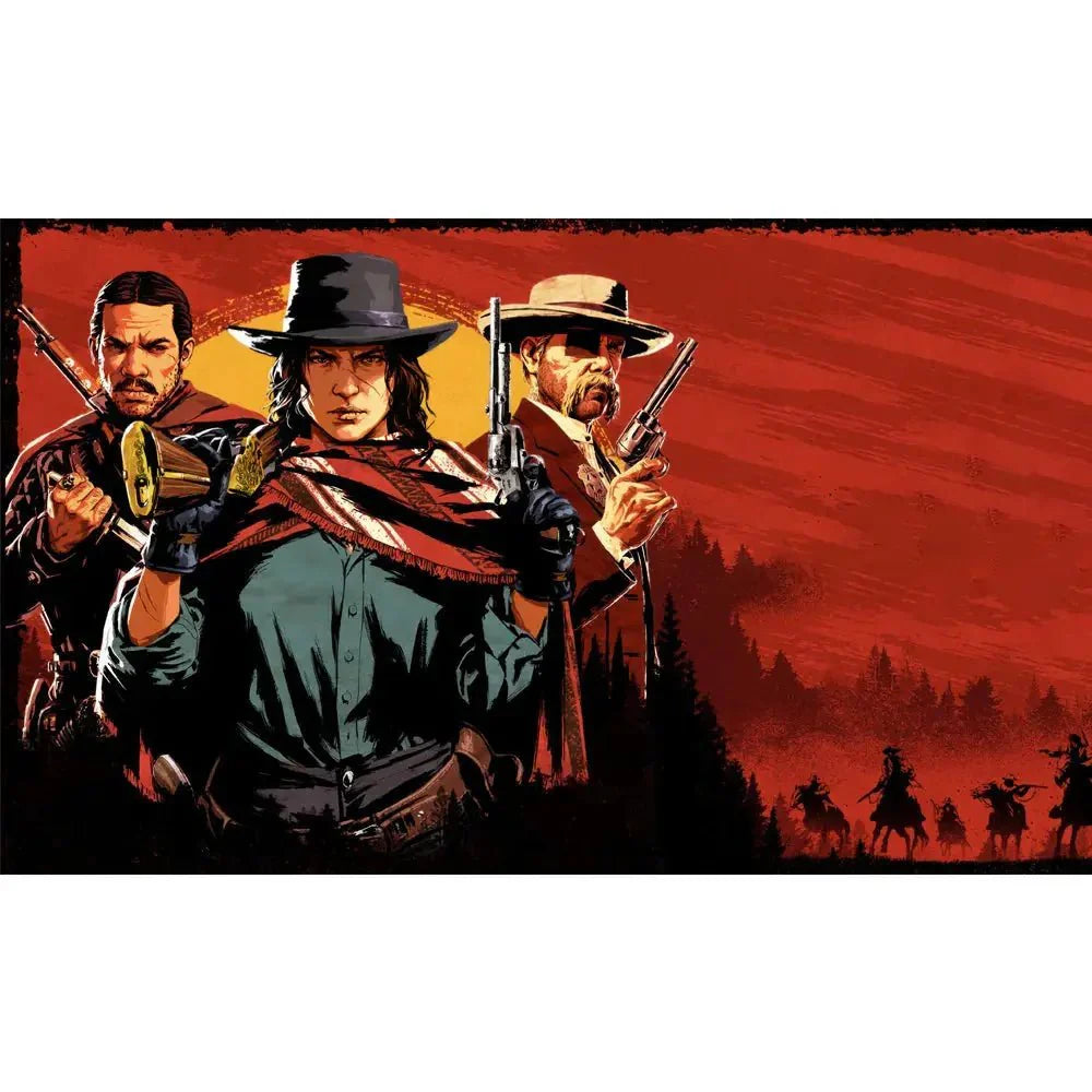 Red Dead Redemption Tapestry – Bold Red Wild West Wall Hanging Decor QJY2302SMT135 Home Decor