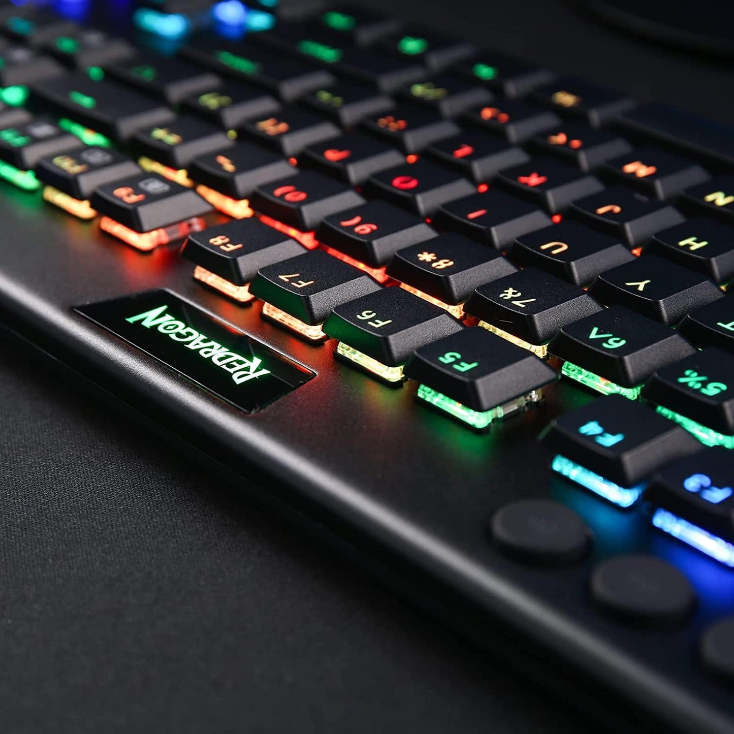 Redragon K618 Horus Wireless RGB Mechanical Keyboard, BT/2.4Ghz/Wired Tri - Mode Low Profile Gaming Keyboard w/Ultra - Thin Design, Dedicated Media Control & Linear Red Switch - Gapo Goods -