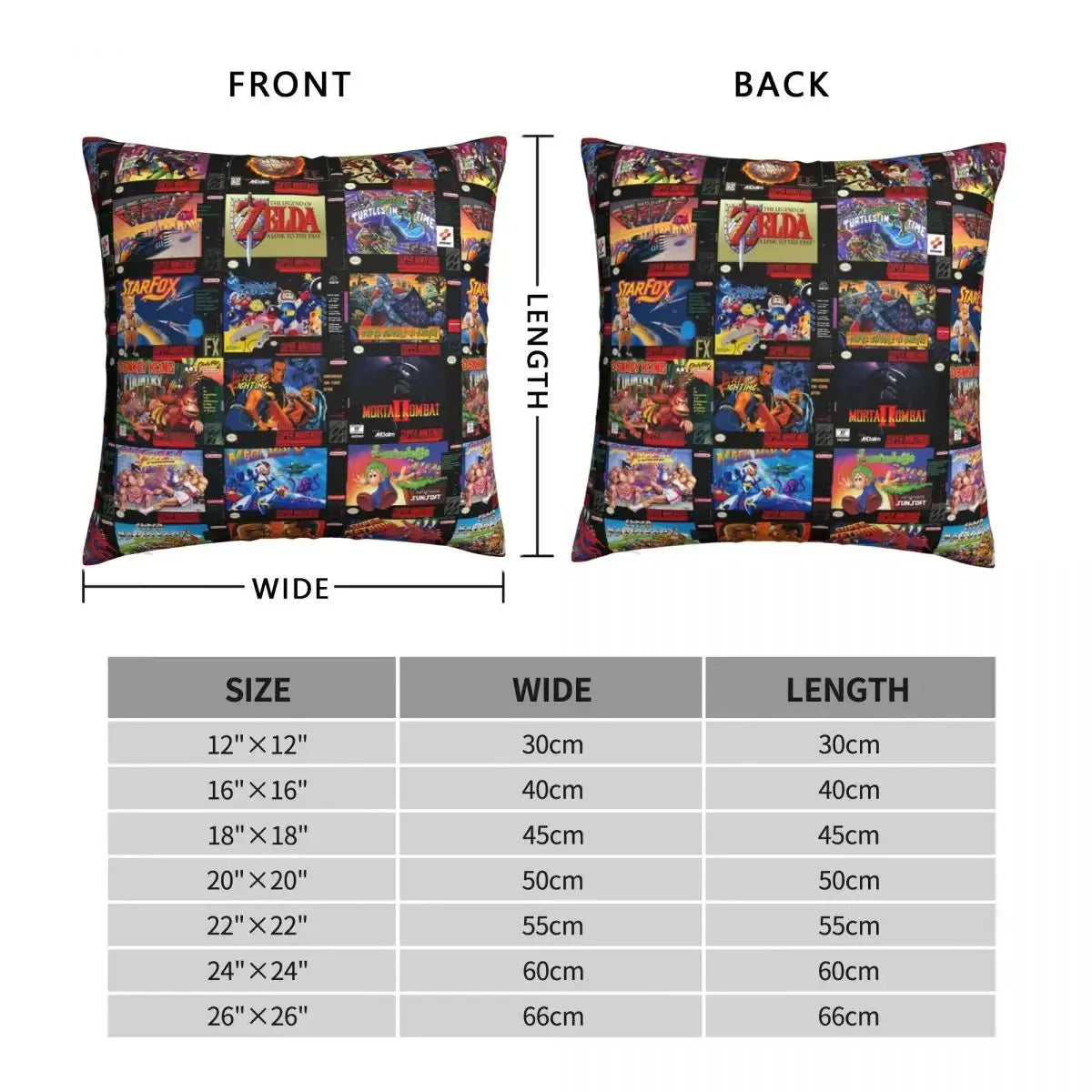 Retro Gaming Boxes Square Pillowcase Polyester Linen Velvet Printed Zip Decor Pillow Case Home Cushion Cover