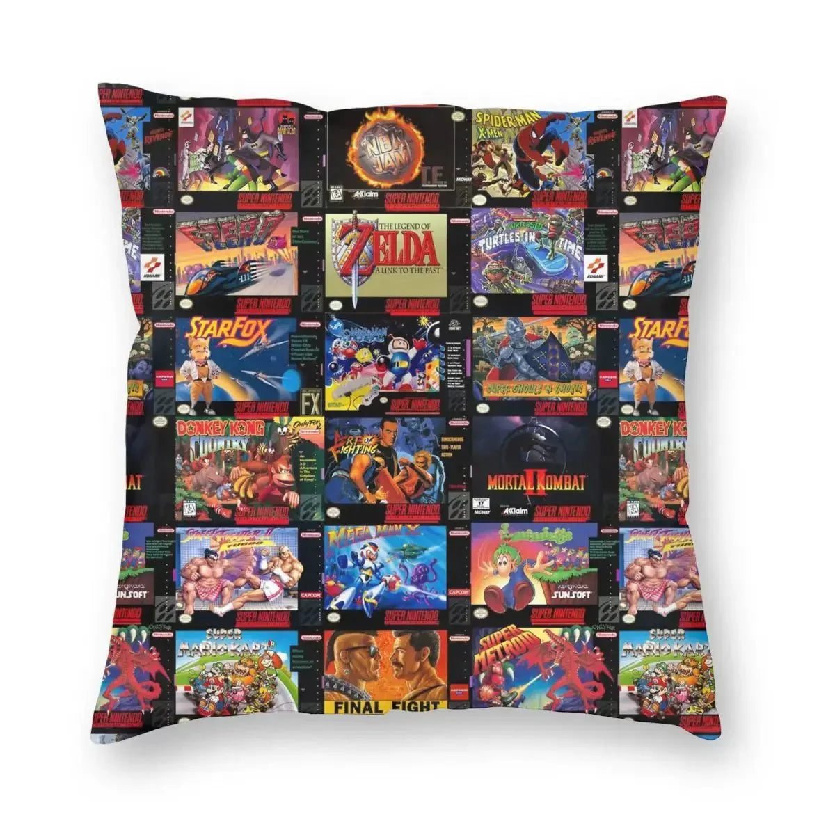 Retro Gaming Boxes Square Pillowcase Polyester Linen Velvet Printed Zip Decor Pillow Case Home Cushion Cover As Shown