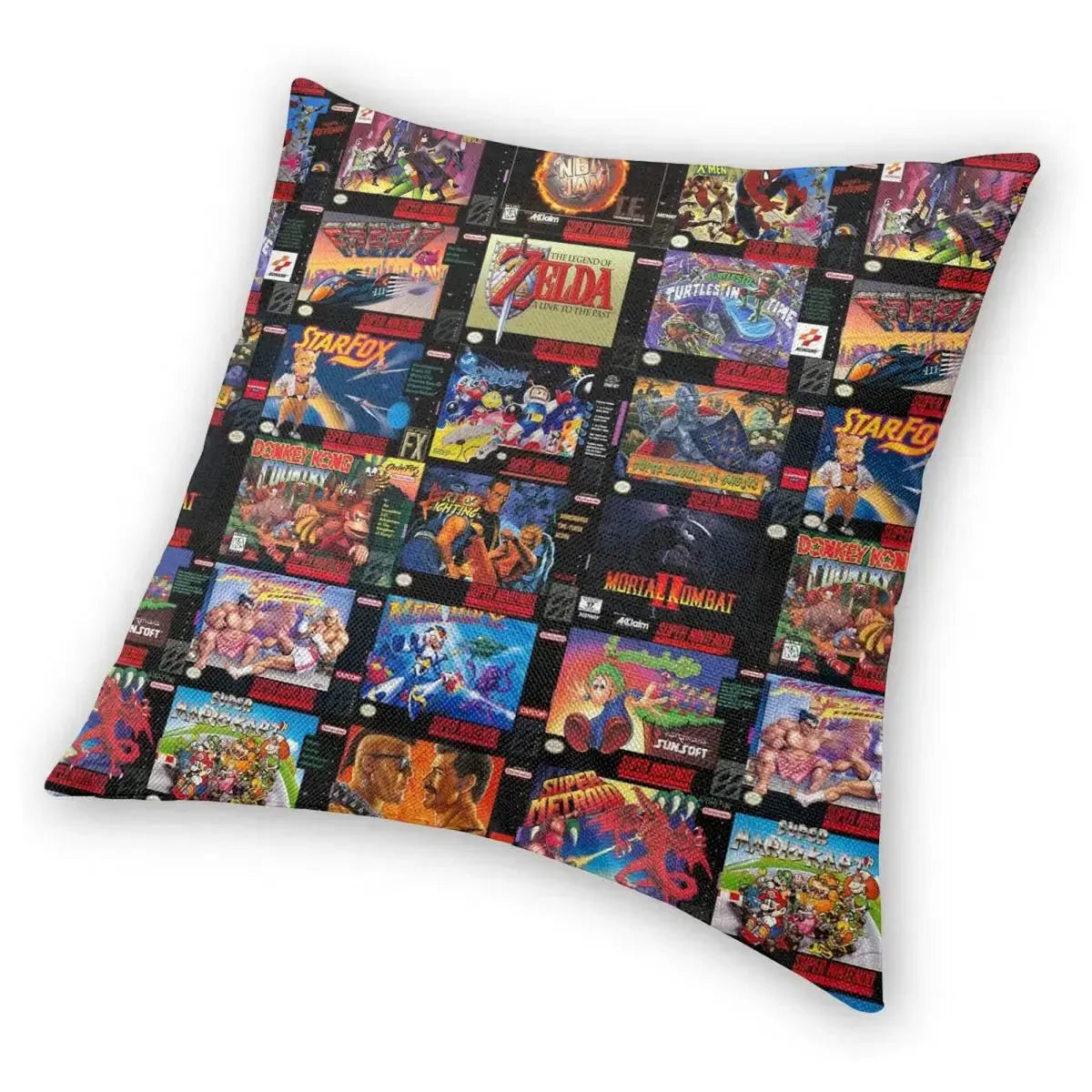 Retro Gaming Boxes Square Pillowcase Polyester Linen Velvet Printed Zip Decor Pillow Case Home Cushion Cover