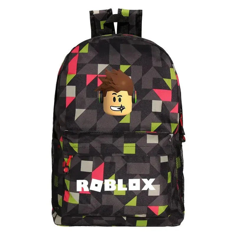 Roblox School Bag Backpack Plaid red -1