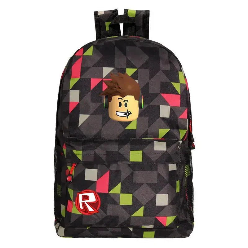 Roblox School Bag Backpack Checkered Red-2