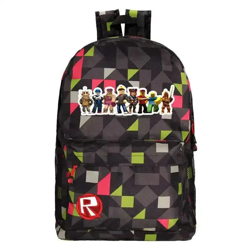 Roblox School Bag Backpack Red checker-3