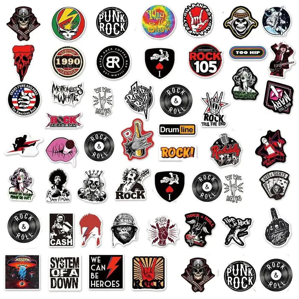 Rock Roll Band Stickers – Classic Band Decals & Retro Music Stickers Pack Paper products