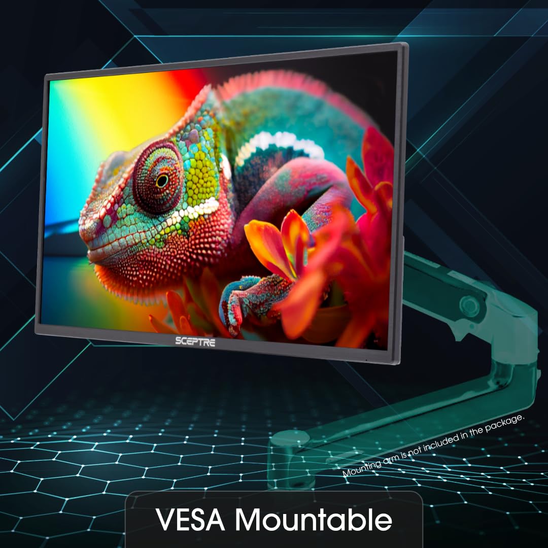 Sceptre Curved 24 - inch Gaming Monitor 1080p R1500 98% sRGB HDMI x2 VGA Build - in Speakers, VESA Wall Mount Machine Black (C248W - 1920RN Series) - Gapo Goods -