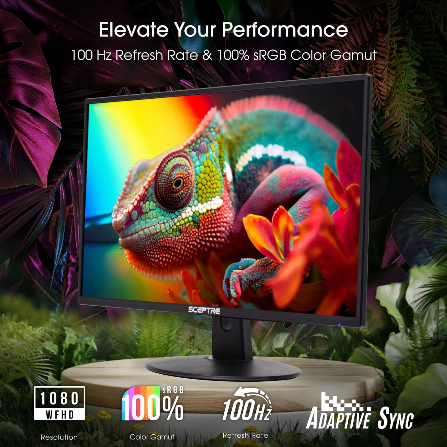 Sceptre Curved 24 - inch Gaming Monitor 1080p R1500 98% sRGB HDMI x2 VGA Build - in Speakers, VESA Wall Mount Machine Black (C248W - 1920RN Series) - Gapo Goods -